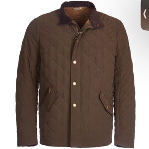 Barbour Shoveler Quilted Jacket - Men's - Dark Olive - Size XL NWT